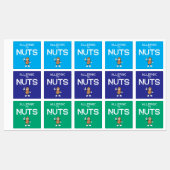 Nut Allergy Colorful Waterproof Square Sticker (Blatt)