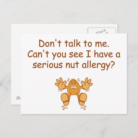 Nut Allergy Postkarte (Vorne/Hinten)