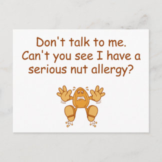 Nut Allergy Postkarte