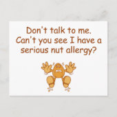 Nut Allergy Postkarte (Vorderseite)