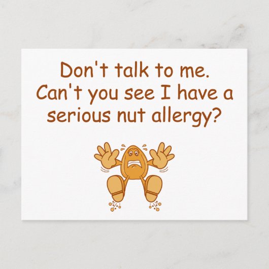 Nut Allergy Postkarte (Vorderseite)