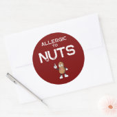 Nut Allergy Round Sticker (Umschlag)