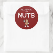 Nut Allergy Round Sticker (Tasche)
