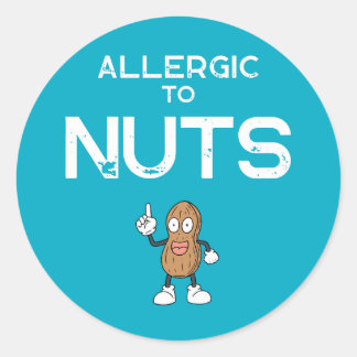 Nut Allergy Round Sticker
