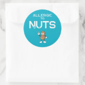 Nut Allergy Round Sticker (Tasche)
