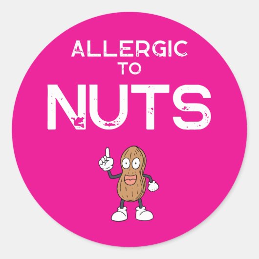 Nut Allergy Round Sticker (Vorderseite)