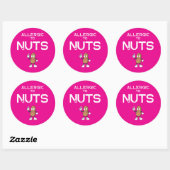 Nut Allergy Round Sticker (Blatt)