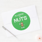 Nut Allergy Round Sticker (Umschlag)