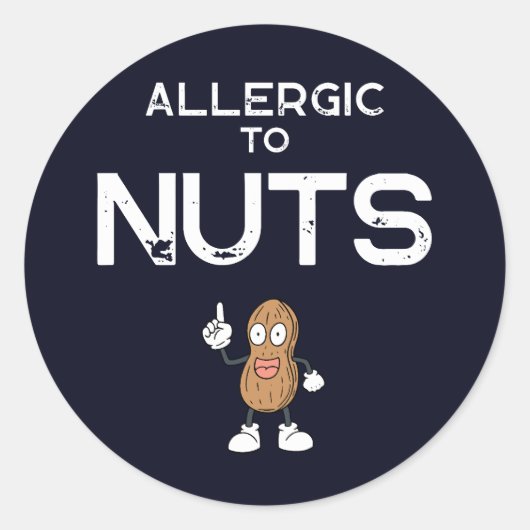Nut Allergy Round Sticker (Vorderseite)