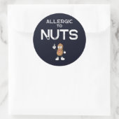 Nut Allergy Round Sticker (Tasche)