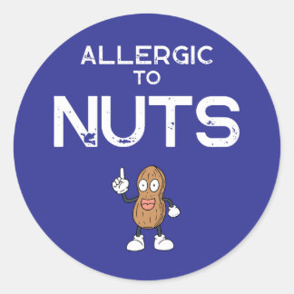 Nut Allergy Round Sticker