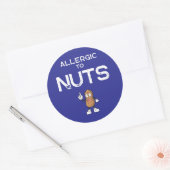 Nut Allergy Round Sticker (Umschlag)