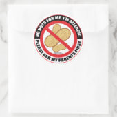 Nut Allergy Runder Aufkleber (Tasche)