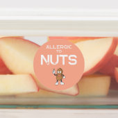 Nut Allergy Waterproof Farbkleber Etiketten (Befestigt)