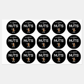 Nut Allergy Waterproof Farbkleber Etiketten