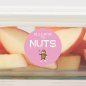 Nut Allergy Waterproof Farbkleber Etiketten (Befestigt)