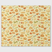 Nut and Seed Pattern Geschenkpapier (Flach)