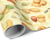 Nut and Seed Pattern Geschenkpapier (Rolleneckpunkt)