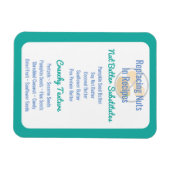 Nut-Butter-Ersatz Chart BackNut frei Magnet (Horizontal)