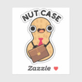 Nut Case Funny Peanut Puns Aufkleber (Blatt)