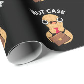 Nut Case Funny Peanut Puns Dark BG Geschenkpapier (Rolleneckpunkt)