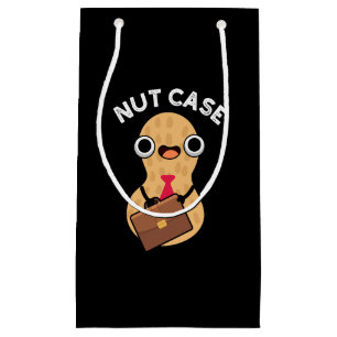 Nut Case Funny Peanut Puns Dark BG Kleine Geschenktüte