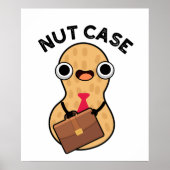 Nut Case Funny Peanut Puns Poster (Vorne)