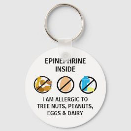 Nut Egg Dairy Allergy Epinephrine Inside Kids Schlüsselanhänger