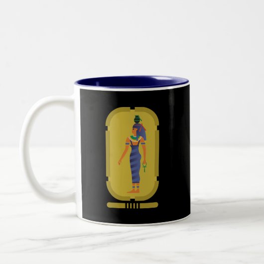 Nut Egyptian Goddess Two-Tone-Kaffee-Tasse Zweifarbige Tasse (Links)