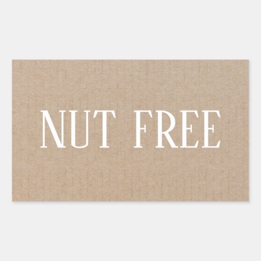Nut Free Allergy Safe Kulinarisch Rechteckiger Aufkleber (Vorderseite)