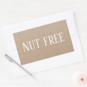 Nut Free Allergy Safe Kulinarisch Rechteckiger Aufkleber (Umschlag)