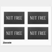 Nut Free Allergy Safe Kulinarisch Rechteckiger Aufkleber (Blatt)