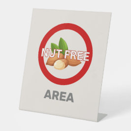 Nut free area Customized Food Allergy Alert Sockelschild