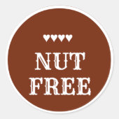 Nut-free-Aufkleber Runder Aufkleber (Vorderseite)