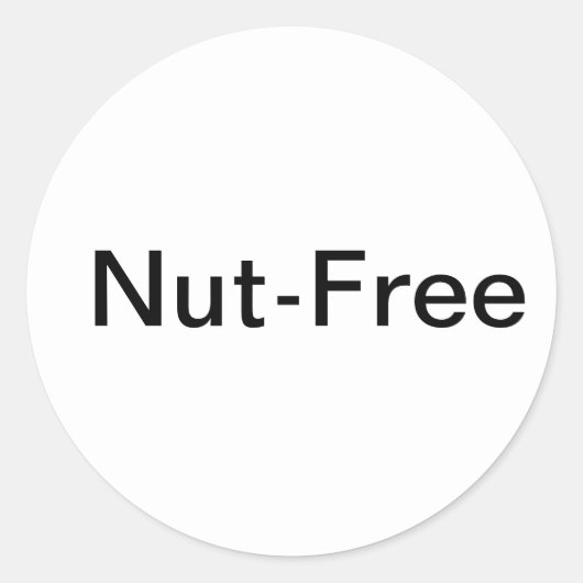 Nut free labels - perfekt für die Schule! Runder Aufkleber (Vorderseite)