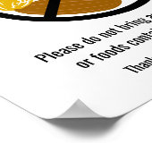 Nut free school Personalisiert Sign mit Logo Poster (Ecke)