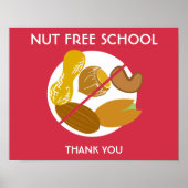 Nut free school Sign for School oder Daycare Poster (Vorne)