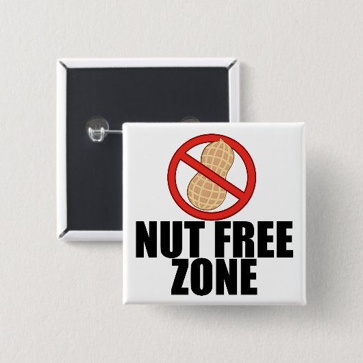 Nut Free Zone Button (Vorne & Hinten)