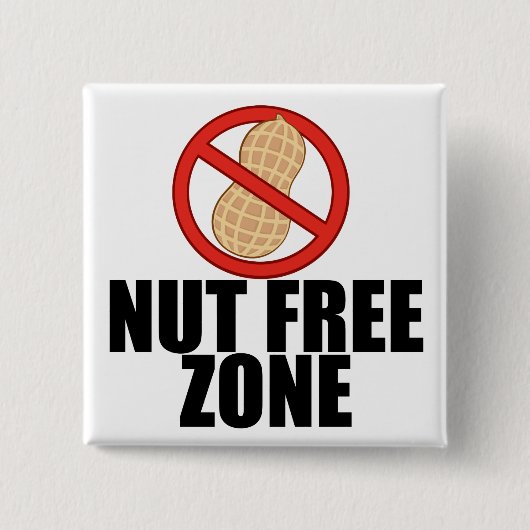 Nut Free Zone Button (Vorderseite)