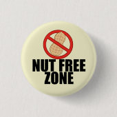 Nut Free Zone Cool Peanut Allergisches Bewusstsein Button (Vorderseite)