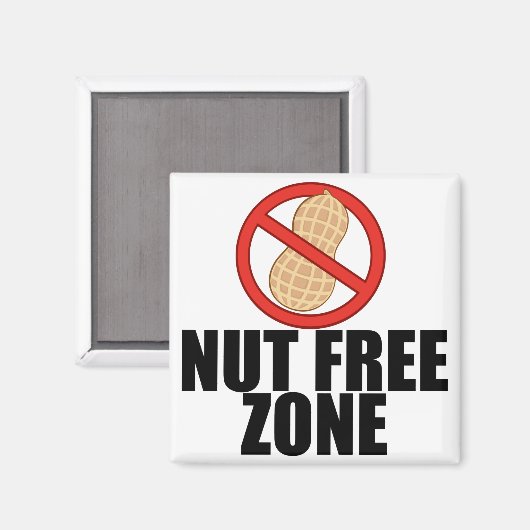 Nut Free Zone Magnet (Vorderseite/Rückseite)