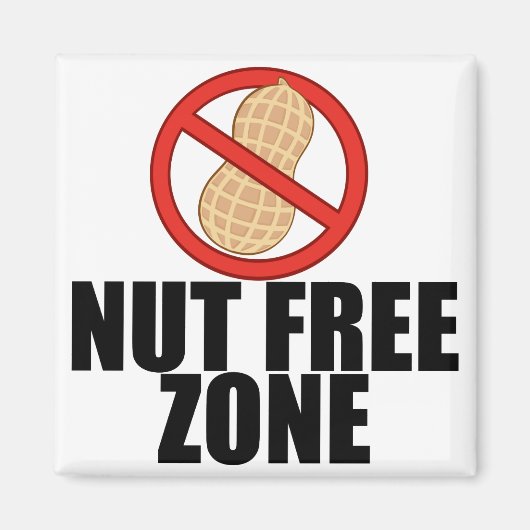 Nut Free Zone Magnet (Vorne)