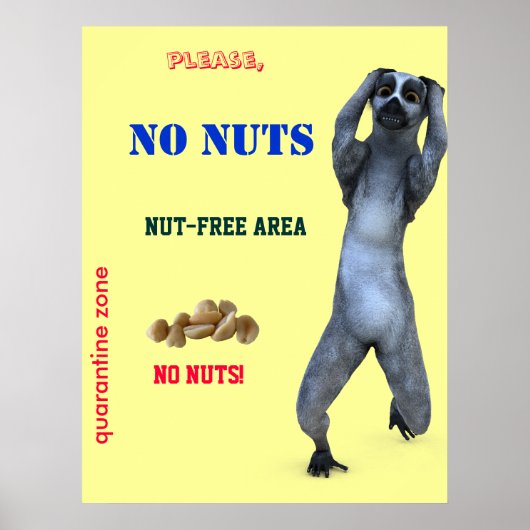 Nut-free Zone Poster (Vorne)