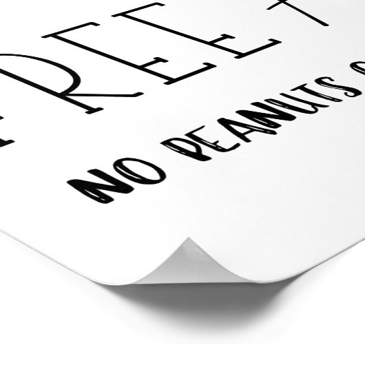 Nut freie Fläche benutzerdefinierte Farbe Keine Nu Poster (Ecke)