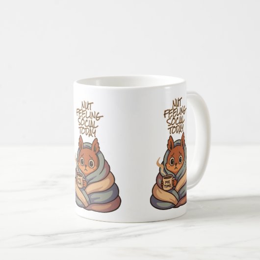 Nut Gefühl Social Today - Cosy Eichhörnchen Introv Kaffeetasse (VorderseiteRechts)