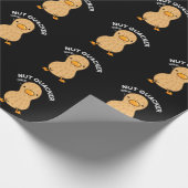 Nut Quacker Funny Peanut Puns Dark BG Geschenkpapier (Ecke)