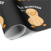 Nut Quacker Funny Peanut Puns Dark BG Geschenkpapier (Rolleneckpunkt)