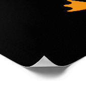 Nut Quacker Funny Peanut Puns Dark BG Poster (Ecke)