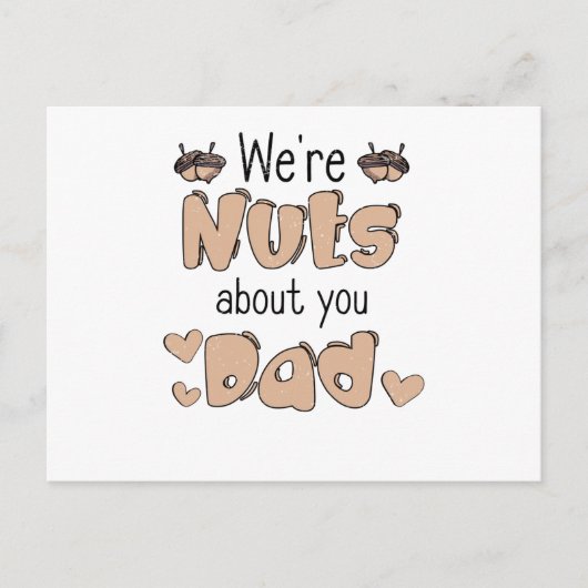 Nut Vathers Day Vater Vater Liebe Männer Day Nut V Postkarte (Vorderseite)
