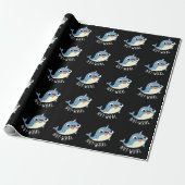 Nut-whal Funny Narwhal Pun Dark BG Geschenkpapier (Ungerollt)
